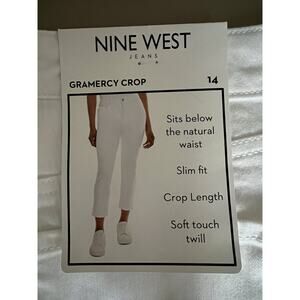 Nine West Gramercy Crop Jeans Women’s 14 Bright White